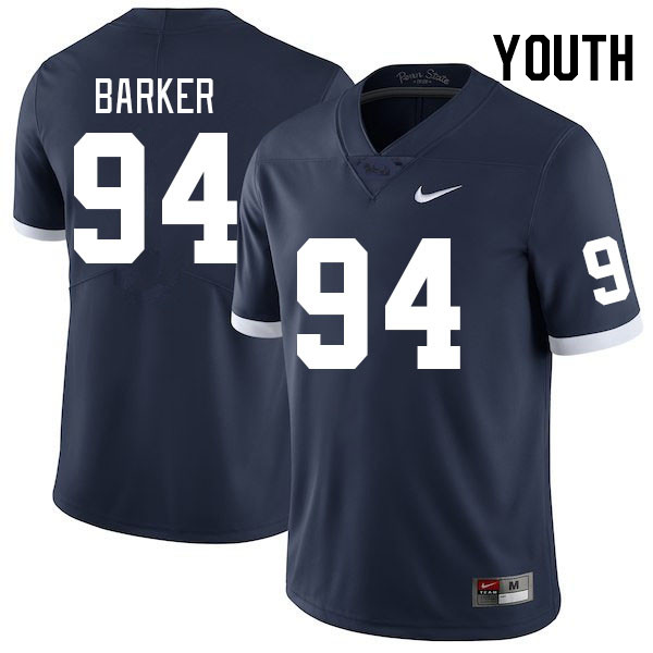 Youth #94 Ryan Barker Penn State Nittany Lions College Football Jerseys Stitched Sale-Retro - Click Image to Close